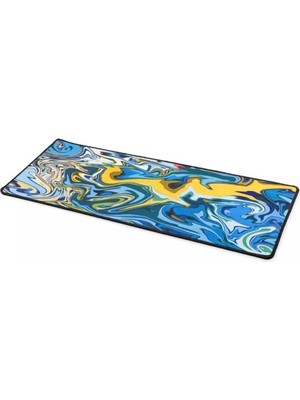 Onezero ZR911 Mouse Pad 300X700MM Tekno Halka Desenli Mavi Sarı