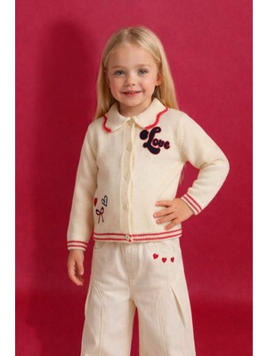 DeFacto Nakışlı Büyük Yaka Hırka Kız Bebek G7442A526SP