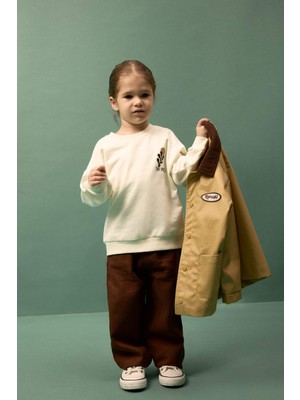 DeFacto Slogan Baskılı Sweatshirt Kumaşı 2'li Takım Erkek Bebek G6390A526SP