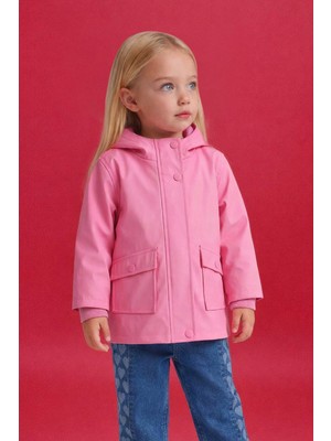 DeFacto Su İtici Kapüşonlu Yağmurluk Kız Bebek F8350A526SP