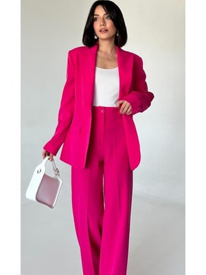 Vuntal Butik Blazer Takım Elbise Tek Düğme Ceket Pantolon