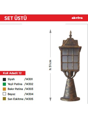 JUPITER Kafesli Fener Setüstü / Sarı Eskitme Pvc / 1XE27 / Akviva