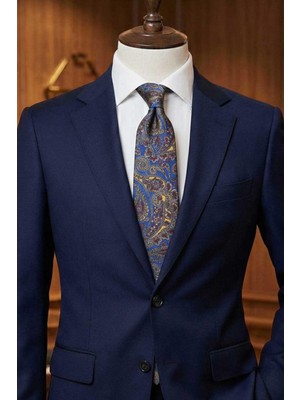 Kravatkolik Baveno Style Çok Renkli Şal Desen Italyan Ipek Kravat İK2245