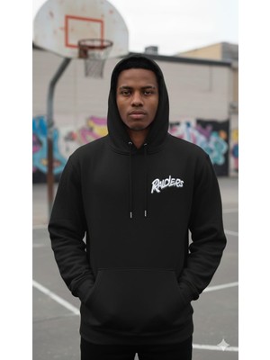 Texrium Ördek Baskılı 3 Iplik Şardonlu Kapüşonlu Unisex Sweatshirt