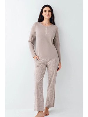 Daniska 9097-S Kadın Uzun Kol Pijama Takım