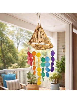 Hedicaret Parçalı Rüzgar Çanı Gemi Sedef Askılı Obje Dekoratif