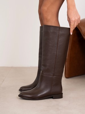 Ece'nin Butiği Yelina Kahve Hakiki Deri Kadın Xl Çizme