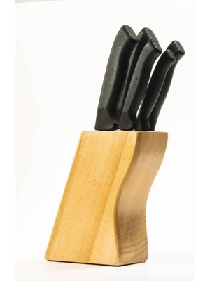 Eco Port 38410 Ecco Standlı Bıçak Seti 539LI - Siyah