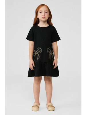 Tyess Bg Store Kız Çocuk Siyah Elbise