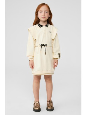 Tyess Bg Store Kız Çocuk Ekru Elbise