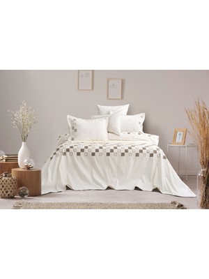 Calantha Home Collection Carla 7 Parça Gelin Seti Bej 240 x 260 cm