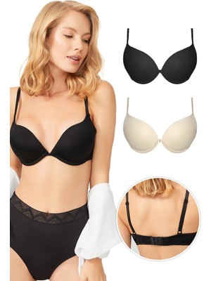Cottonhill Beauty Cottonhill Lol Up Push Up Balenli Sütyen 2'li Paket-2