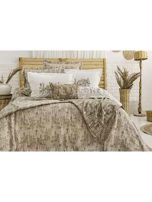 Calantha Home Collection Valencia 8 Parça Çift Kişilik Çeyiz Seti Kahverengi 240 x 260 cm