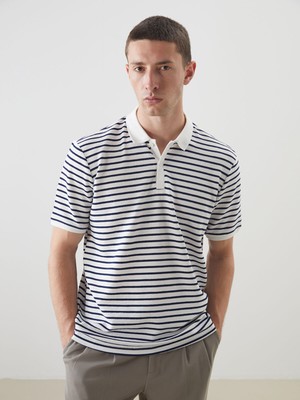 Lc Waikiki Yeni Sezon Polo Yaka Çizgili Erkek Tişört