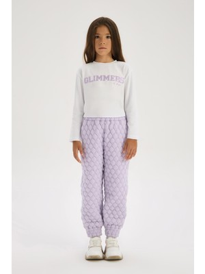 Beverly Hills Polo Club Kız Çocuk Beyaz TShirt Uzun Kol Pamuk Malzemeden Normal Kesim