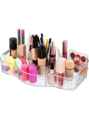 UltraMint Şeffaf 360° Dönen Akrilik Makyaj ve Takı Organizeri, 14 Bölmeli Kozmetik Kutusu