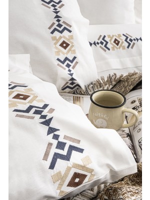 Calantha Home Collection Frida 6 Parça Siyah Nevresim Takimi %100 Pamuk  200 x 220 cm
