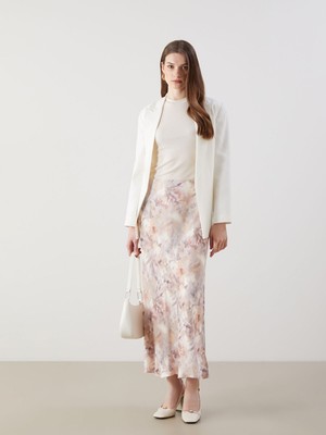 Lc Waikiki Yeni Sezon Batik Desenli Saten Kadın Etek