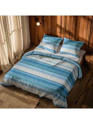 Cotton Collection Çift Kişilik Nevresim Takımı Su Yolu