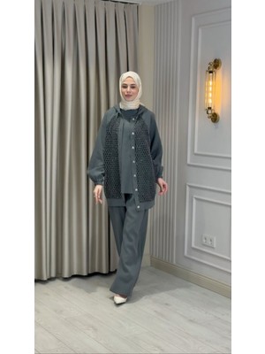 Jupe Kadın Manşet File Detaylı Takım