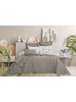 Calantha Home Collection Loren 8 Parça Çift Kişilik Çeyiz Seti Gri 240 x 260 cm