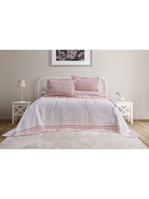 Calantha Home Collection Marin 3 Parça Çift Kişilik Pike Takımı Kiremit 240 x 260 cm