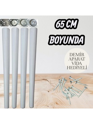 65 cm Beyaz Masa Sandalye Orta Sehpa Ayağı