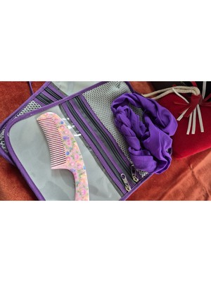 UltraMint Şık ve Fonksiyonel Mor Makyaj Çantası ile Düzeninizi Sağlayın