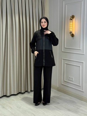 Jupe Kadın Modern File Detaylı Iki Parça Takım