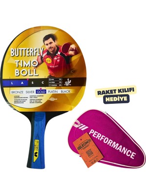 Butterfly Timo Boll Gold Masa Tenisi Raketi Ittf Onaylı - Raket Kılıflı