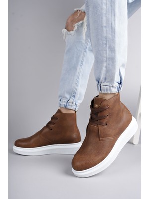 Zapatos SLW207 Oslo Bağcıklı Cilt Erkek Günlük Spor Bot Bt - Taba