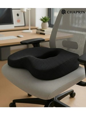 Chaprin Ortopedik Visco Oturma Minderi – Ergonomik Oturma Simidi | Siyah