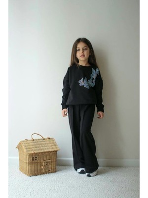 Miviko Kız Çocuk Takımı Alt  Üst  Set Eşofman Takımı Mevsimlik Baharlık  Full Esnek Pamuklu