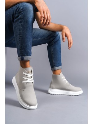 Zapatos SLW204 Franca Bağcıklı Süet Erkek Spor Bot Sbt - Gri