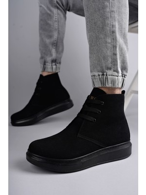 Zapatos SLW207 Oslo Bağcıklı Süet Erkek Günlük Spor Bot St - Siyah