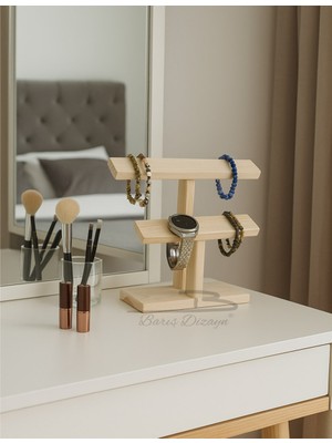 UltraMint Doğal Ahşap Takı ve Saat Organizeri, Şık ve Fonksiyonel Tasarım