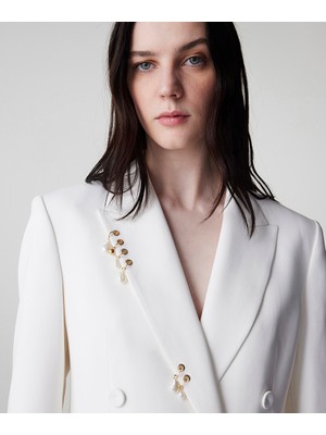 İpekyol Karma aksesuarlı kruvaze blazer IS1260106016018