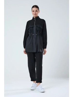 Jupe Kadın Modern File Detaylı Iki Parça Takım