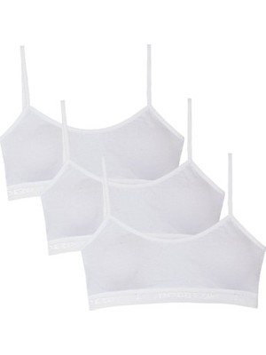 Dondeza 3'lü  Genç Kız Pedli Ip Askı Yarım Atlet Büstiyer