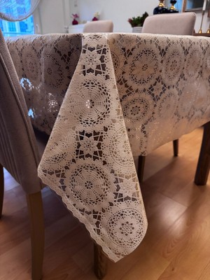 Valerium Elyaflı Pvc Muşamba Desenli Silinebilir Sıvı Geçirmez Masa Örtüsü