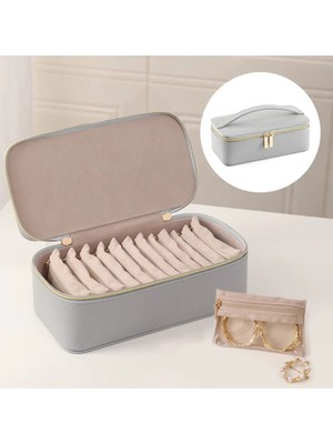 UltraMint Çok Bölmeli Deri Organizer Çanta, Takı ve Kozmetik Düzenleyici