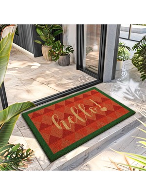 Decovetro Paspas Retro Hello Desenli Kapı Önü Paspası 40 x 60 cm