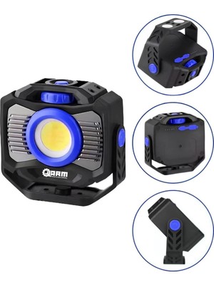 Eco Port Arm ESEN200A Çift Mıknatıslı Döner Gövdeli 2000 Lümen LED Şarjlı Çalışma Lambası