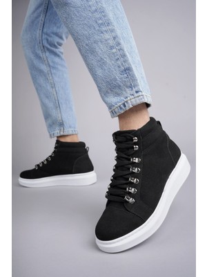 Zapatos SLW206 Ottawa Bağcıklı Süet Erkek Günlük Spor Bot Bt - Siyah