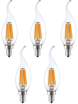LİVORA LİGHTİNG Rustik Kıvrık 4W E14 LED Ampul 400LM (5li Paket)