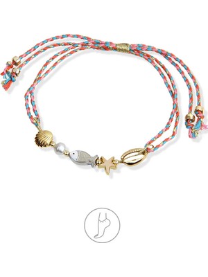 Klips Toptan Mineli Balık Detay Çift Ip Halhal