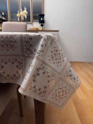 Valerium Elyaflı Pvc Muşamba Desenli Silinebilir Sıvı Geçirmez Masa Örtüsü