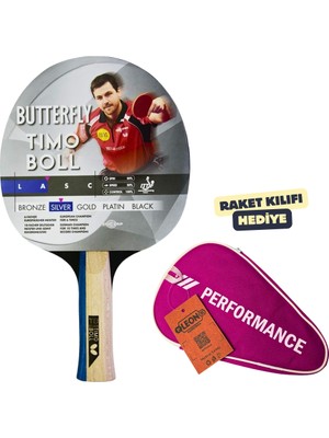 Butterfly Timo Boll Silver Masa Tenisi Raketi Ittf Onaylı - Raket Kılıflı