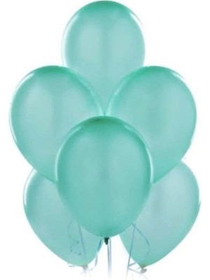 Sahra Balon Metalik Turkuaz Renkli Balon - 10 Adet