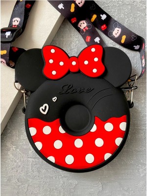 Butik Kız Çocuk Silikonlu Omuz Çantası Ayarlanabilir Askılı